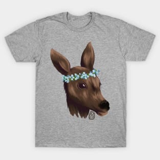 Deer n' a Forget Me Not Crown T-Shirt
